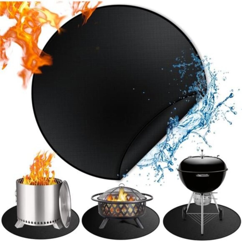 36"‎ Fire Pit Mat & Under Grill Mat Double-Sided Fireproof BBQ Grill Mat Outdoor